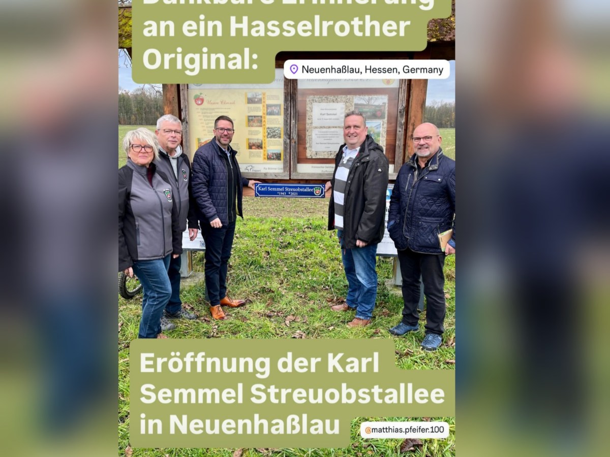 Gedenkfeier zu Ehren von Karl Semmel und Umbenennung der ehemals Streuobstallee in Karl Semmel –&nbsp;Streuobstallee.
